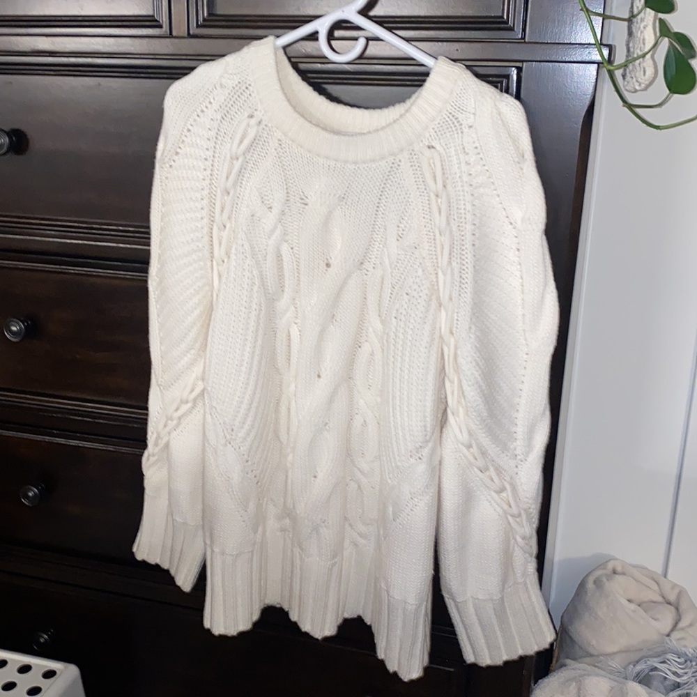Oversized Cable Crew Sweater NWOT - Picture 5 of 10